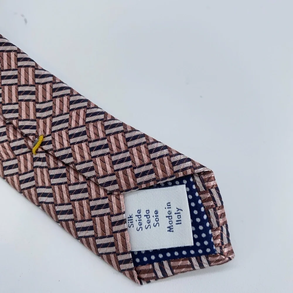 Eton Tie Mens‎ One Size Colorful Patterned Silk Classic Necktie Italy Made NWT